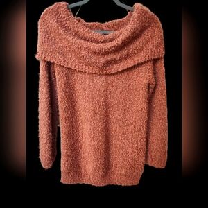 Lauren Conrad Cowl Neck Sweater Peach, M, Warm & Cozy